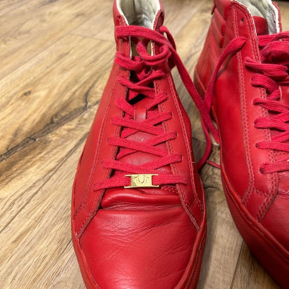 True Religion Men’s Red Leather Shoes RRP - Picture 4 of 6